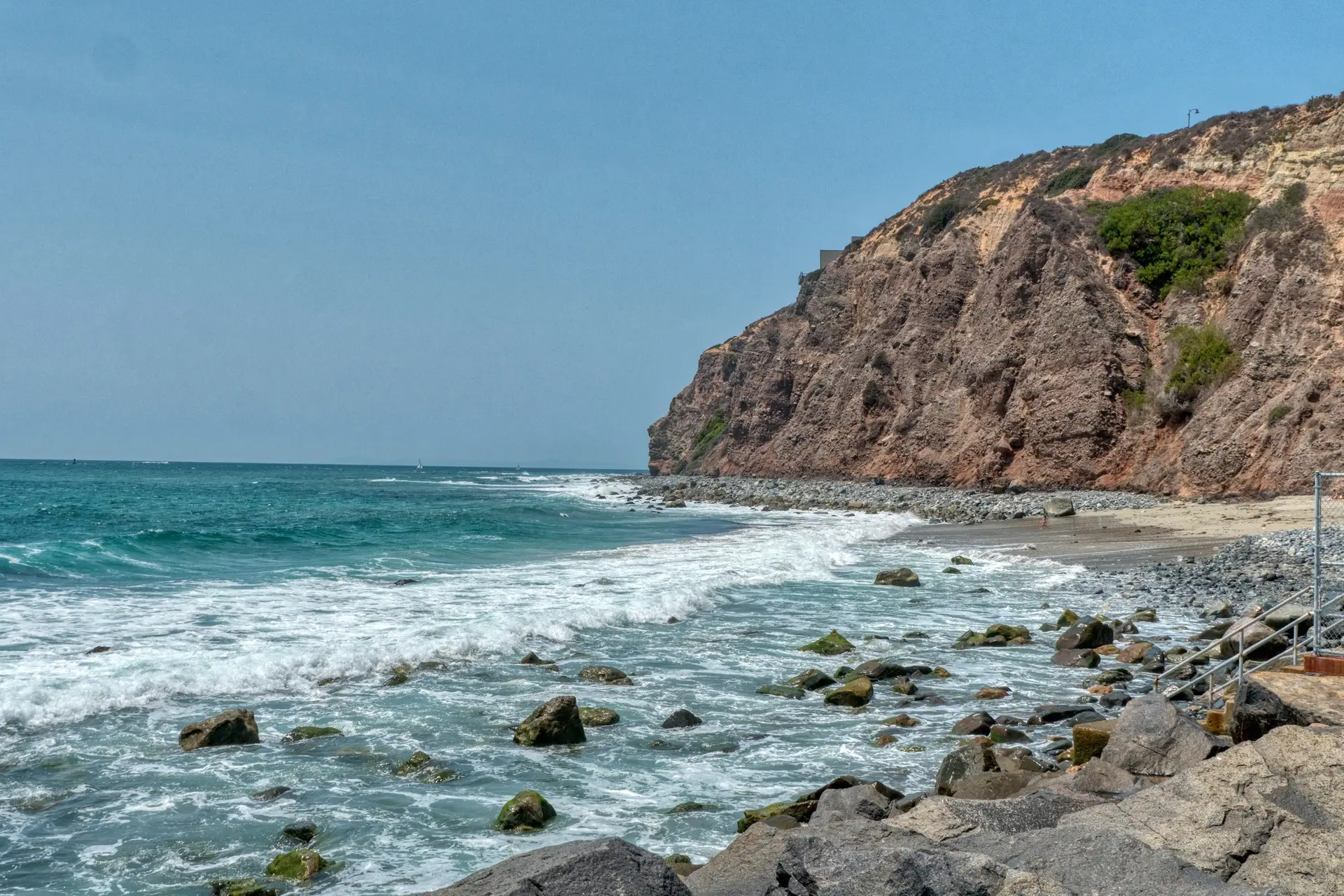 Beautiful shot of the coastline and the sea at Dana Point, California